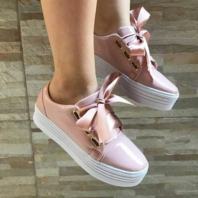 tenis puma rosa com cadarço de cetim