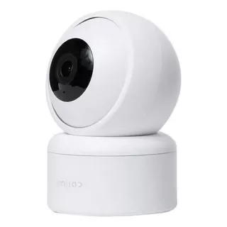 Cámara De Seguridad Doméstica Con Rotación De 360 Grados Color Blanco