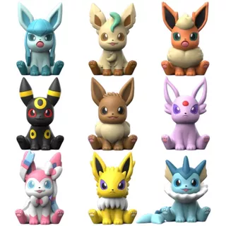 Kit 9 Pokemones - Todas Las Evoluciones De Eevee 