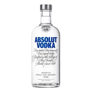 Absolut Original Vodka De Suecia Botella De 750 Ml