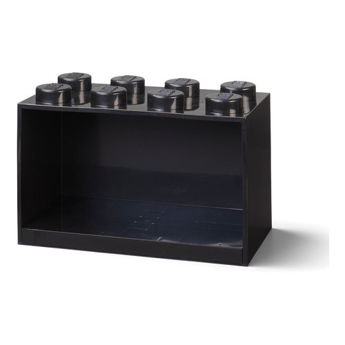 Estante Repisa Lego Shelf 8 Contenedor Apilable Colgante Color Negro