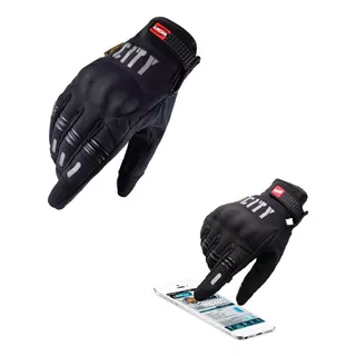 Guantes Moto Con Proteccion Y Touch Madbike City Talle L
