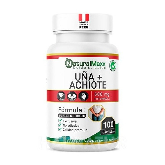 Uña De Gato + Achiote 100 Capsulas Naturalmaxx