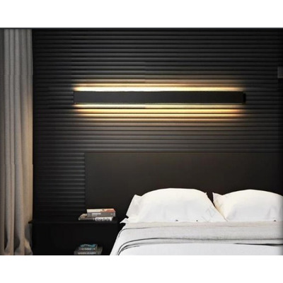 Aplique Led Lineal M Madera Indirecto Diseño Lito N-g
