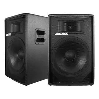 Kit Caixa Ativa Passiva 600w 15'' Pol Escola Palco Show Bar