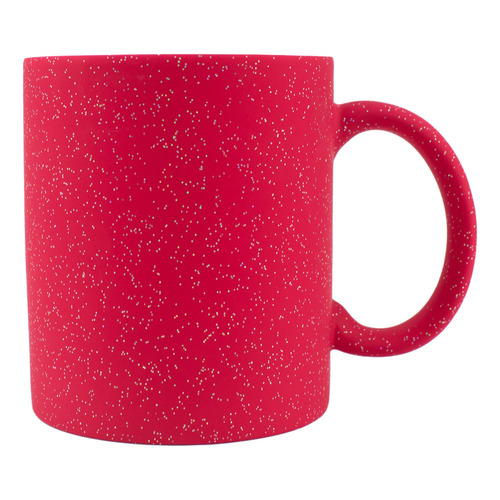 Taza De Cerámica Brillo Diamantina Bi-tono 325 Ml Rojo