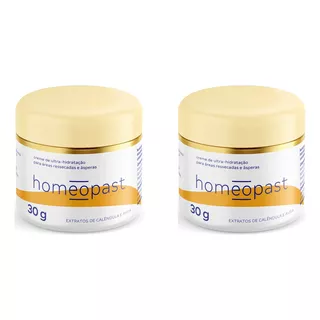 Kit Homeopast 2 Creme Ultra Hidratante Mão Pé Ressecados 30g