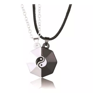 Par De Collares Yin Yang Magnético Pareja Amistad