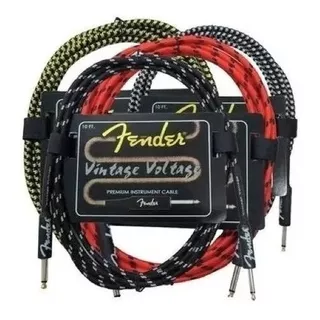 Cable De Instrumento Fender 3 Metros Guitarra Bajo