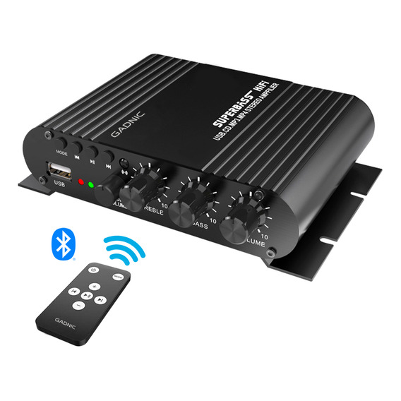 Mini Pontencia Amplificador Gadnic 20w Bluetooth Con Control