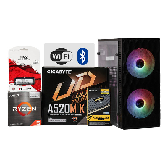 Pc Gamer Ryzen 5600g 32gb Ram 1tb Ssd Graficos Radeon 7 Wifi