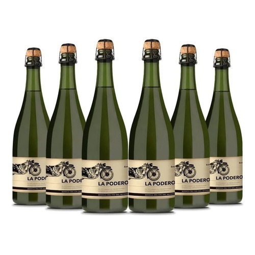 Champagne La Poderosa Extra Brut 750 Ml. Caja 6 Botellas