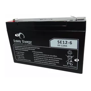 Bateria Plomo Acid (gel) Sellada 6v 12a Auto Electrico