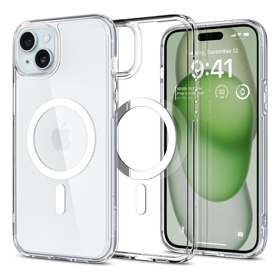 Estuche Para iPhone 15 Plus Spigen Orginal Blanco Magnetica