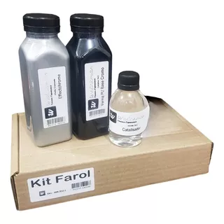 Tinta Cromo Para Farol Kit Completo Bloco Ótico - Cromada