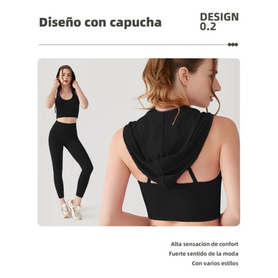 Top Deportivo Capucha Ropa Deportiva Dama Playera Mujer Gym