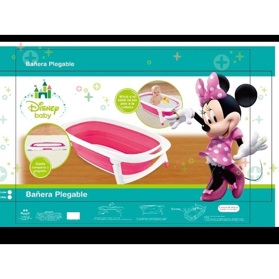 Bañera Infantil Plegable Minnie Poco Uso Y Excelente Estado 