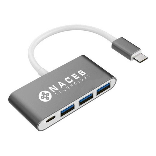 Naceb Technology  NA-0112 Adaptador Tipo C  Usb 3.0 Y Pd Plata