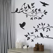 Diseño Pájaros Y Ramas De Árbol Vinilo Decorativo Decoración
