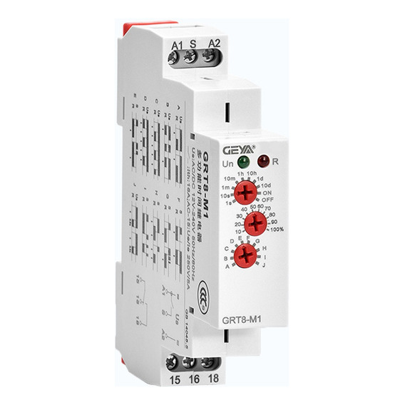 Grt8-m1 Relé De Retardo Temporizador Multifunción Carril Din
