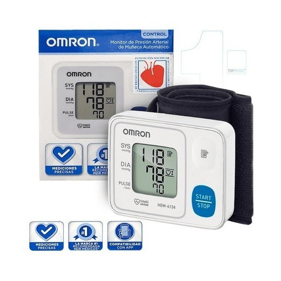 Omron Monitor De Presion Arterial De Muñeca Hem-6124