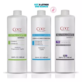 X3 Shampoo Vitalizante + Acondicionador + Sh Neutro 3 Litros