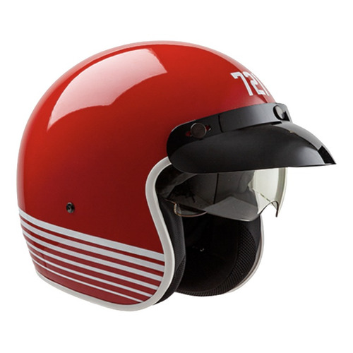 Casco para moto abierto Hawk 721  rojo colors talle L 