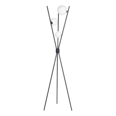 Lampara De Pie Tripode Luna 3 Luces Negro Luz Desing