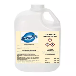 Peróxido De Hidrógeno 35% 130 Volúmenes, Agua Oxigenada 4 Lt