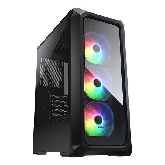 Chasis Cougar Archon 2 Rgb Negro Vidrio Templado 3.fans Argb