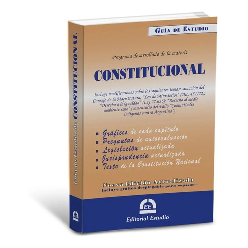 Guía De Estudio Constitucional -última Edición- Ed. Estudio