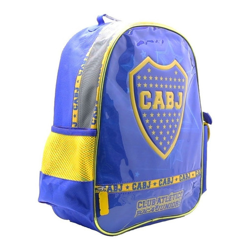 Mochila Espalda Boca Juniors Vamos Cabj Futbol 16 PuLG Color Azul Diseño de la tela Poliéster