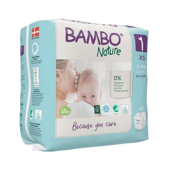 Pañales Bambo Nature Eco Friendly sin género RN