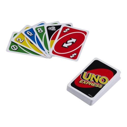 UNO Express juego de cartas para jugar con amigos para niños desde los siete años de edad en adelante