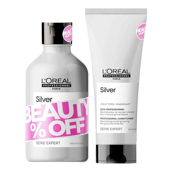  Shampoo Y Acondicionador Loreal Silver Serie Expert 300ml