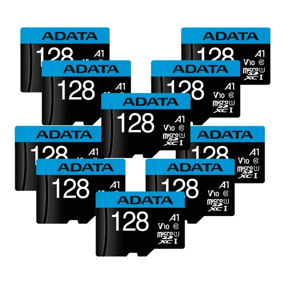 Kit 10 Tarjeta De Memoria 128gb Adata Ausdx128guicl10a1-ra1