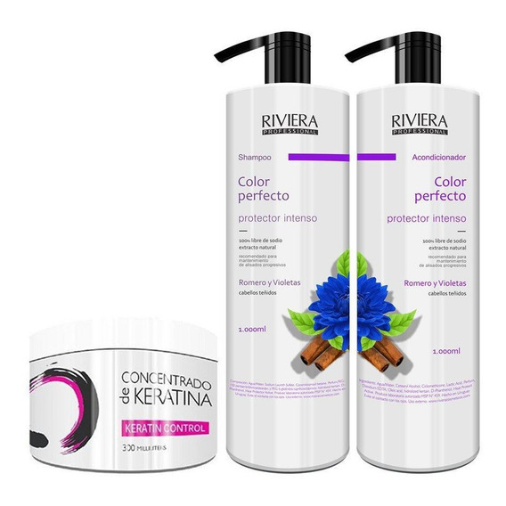 Pack Reparador Shampoo 1l + Acondicionador Riviera + Keratin