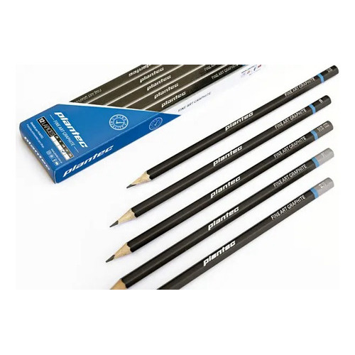 Kit De Lapices De Grafito Plantec Dibujo X 5 U Color del trazo Negro