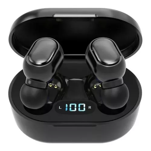 Audífonos in-ear gamer inalámbricos Fones de ouvido Sem fio Fones Sem fio  RedMi Fone de ouvido bluetooth negro con luz LED