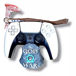 Porta Controle Ps4 Ps5 God Of War Ragnarok C/ Machado Luxo