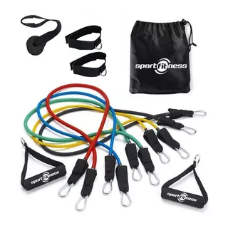 Bandas Elasticas Kit Teratubos Sportfitness Set X5 Ejercicio