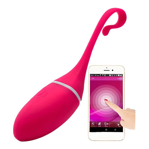 Consolador Mini Vibrador Bluetooth Juguete Sexual Mujeres Color Fucsia
