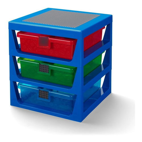 Lego Organizador De Juguetes 3 Cajones Estantes Mesa Blue Cantidad De Piezas 1