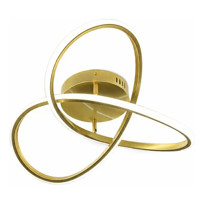 Plafon Led Infinity Dorado Diseño Moderno 20w Cct Lda80020-d Dorado