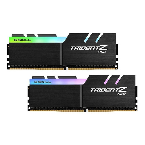 Memoria RAM Trident Z RGB (For AMD) gamer color negro 16GB 2 G.Skill F4-3600C18D-16GTZRX
