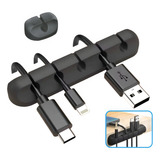 Soporte Organizador De Cable 2 Set Clips Adhesivo + Flexible