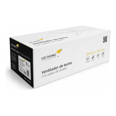 Ventilador De Techo Alisio Blanco Con Led Control Remoto 1.321 M 55 Hz/ 60hz Blanco Abs 3