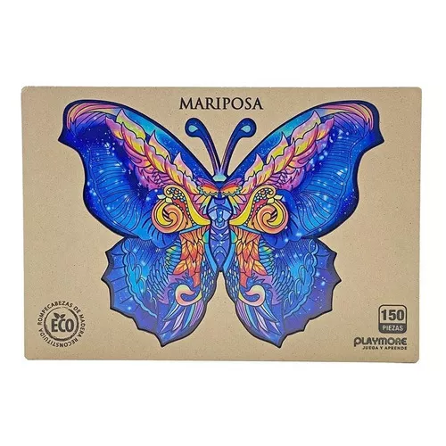 Repetirse el propósito enemigo Mariposa Madera Puzzle Colores Rompecabezas 150 Piezas | MercadoLibre