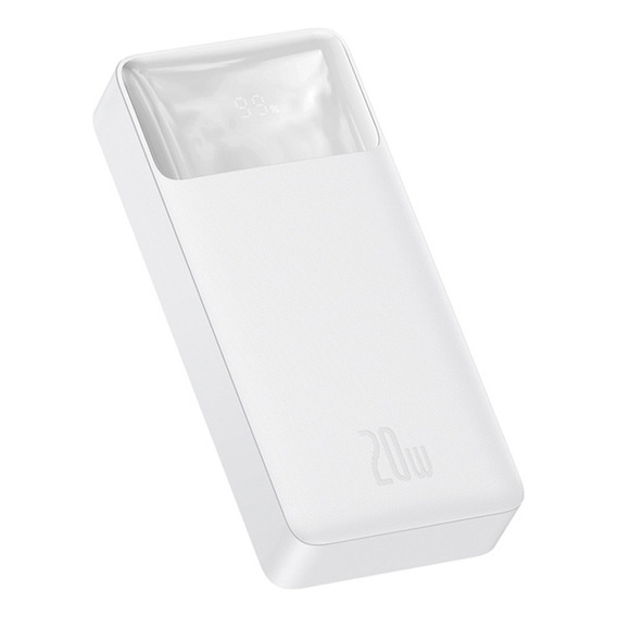 Batería Portátil Baseus Bipow 20000mah 20w Usb A Y Usb C Color Blanco