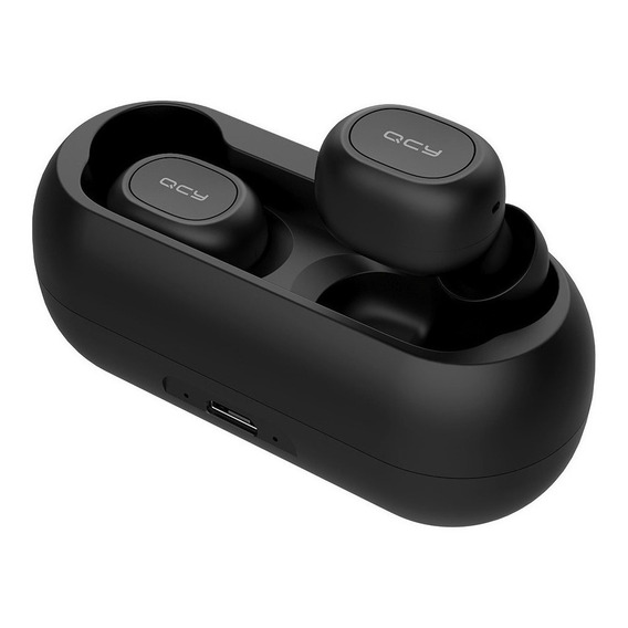 Auriculares In-ear Inalámbricos Qcy T1c Negro Buds Microfono
